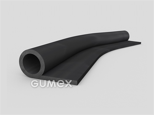 "P" Gummiprofil mit Loch, 42x20/3mm, 60°ShA, EPDM, -40°C/+100°C, schwarz, 